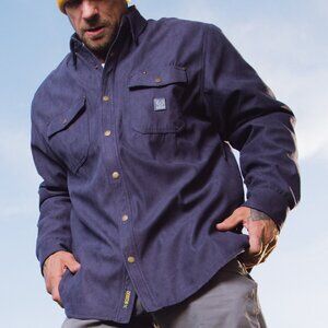 NWT Dixxon Flannel Lined Erie Faux Suede Jacket in Blue (Various Sizes)